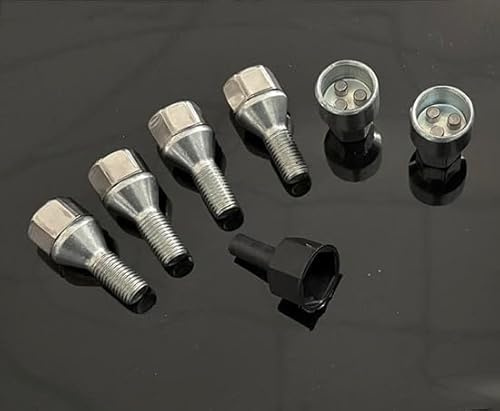 KIT BULLONI ANTIFURTO per CERCHI GOMME AUTO CON 2 CHIAVI in Dotazione SPECIFICI NON ORIGINALI COMPATIBILI con SMART - FORTWO Prodotte dal 01/2015 in poi - I3 SB 2CH.