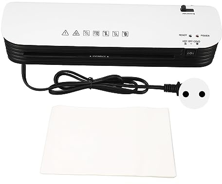 Laminadora térmica A4 y máquina laminadora en frío con 50 Hojas laminadoras - Ancho de Entrada de 9 Pulgadas 110 - Enchufe Estadounidense de 120 V - Velocidad de 280 mm por Minuto