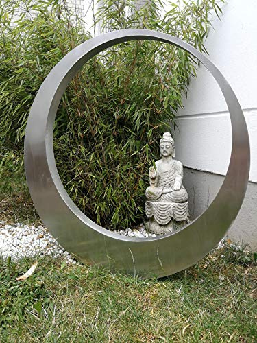 Zen Man Rostfreier Stahl GartenStecker Gartenfigure Garten Skulptur Stainless Steel Handarbeit 031510S 95 * 95 * 5cm