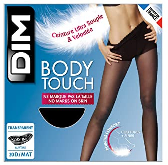 DIM Media Mujer Body Touch Voile Transparente x1 | Cinturilla Ultra Suave | Confort Absoluto | Efecto Segunda Piel | Invisible Bajo la Ropa