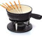 Bonvivre© Fondue en Fonte pour 6 Personnes - 2 Litre - Kit à Fondue 9 pièces - avec revêtement en émail - Fondue au Fromage - Fondue au Chocolat - Fondue à la Viande