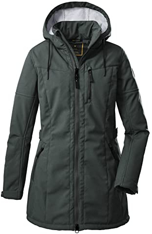G.I.G.A. DX Damen Casual Softshell Parka mit abzippbarer Kapuze GW 5 WMN SFTSHLL PRK, dunkel blaugrün, 46, 38520-000