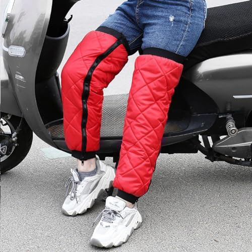 URFEDA Winter Warm Kniewärmer Motorrad, 1 Paar Knieschoner Fleecefutter Kniewärmer mit Reißverschluss Wasserdicht Winddicht Beinwärmer Daune Knieschützer Beinschutz Knieschützer Warme Beinstulpen