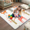 Gutsbox Tapis de Jeux Bebe, Tapis D'éveil Pliable 120x120CM XPE Tapis de Sol Bebe, Tapis de Motricité Bébé, Antidérapant, Imperméable, Reversible, pour Parc Bebe