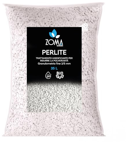 ZOMA - Perlite per Piante in Vaso Leggera e Porosa, Perlite Giardinaggio Ideale per Terricci, per Piante, Ortaggi e Spezie - 35L