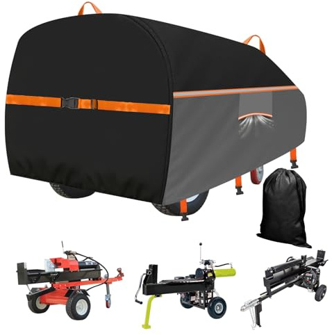 Log Splitter Cover Waterproof, 420D Oxford Gas Or Electric Powered Wood Splitter Cover 15-45 Tons, Anti-UV Weather-Resistant Storage Cover (89*45*39 inch)