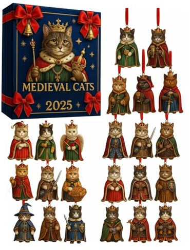 Jul Nedräkning Kalender 2D Akryl Katt Prydnad