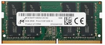 Micron Original 8 GB DDR4 2133 MHz SO-DIMM Laptop RAM – PC4-17000 260-Pin 1.2 V CL15 – P/N: MTA8ATF1G64HZ-2G1/-2G1B1 – perfekt passform – 10 års garanti