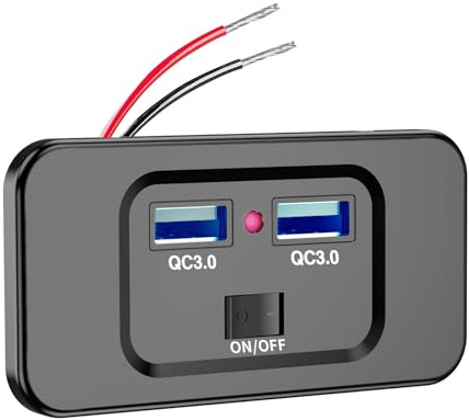 Support mural pour prise USB 12 V - Ports USB 72 W, adaptateur de prise USB | Chargeur de prise de voiture de rechange pour camping-car, camion, bus, camping-car, voyage, véhicules d'extérieur