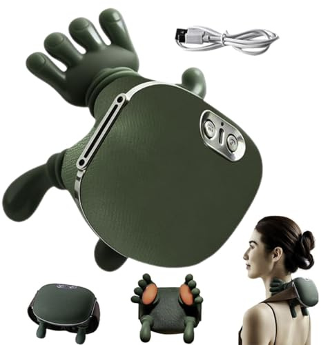 Massaggiatore Cervicale 4D, Massaggiatore Schiena E Collo Ricaricabile, Massaggiatores Spalle Riscaldato Con Design Bionico, Elettrico Neck Massager Con 2 Livelli Di Temperatura, Per Uomini Donne(01)