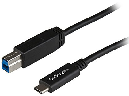 StarTech Cable USB-B a USB-C 1m, USB 10Gbps, Datos (USB31CB1M) | Conector USB-C reversible de fácil conexión