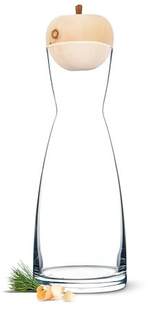Zirbenapfel-Set mit 1 Liter Ypsilon Wasserkaraffe - luftgetrocknetes Zirbenholz