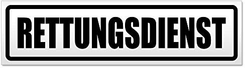 Kiwistar - Autoaufkleber - Rettungsdienst - Hinweis Sticker selbstklebend für Kfz, Fahrrad, PKW, LKW - 20cm - Schwarz - Auto Aufkleber Heckscheibe, Stoßstange