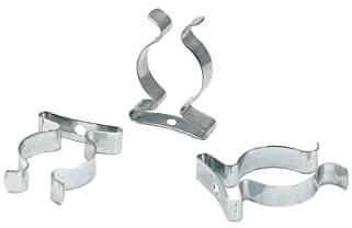 WITTKOWARE Tool Clips, Federklemmen aus Federstahl, verzinkt, geschlossen, Spannbereich Ø 25-27mm, 10 Stück