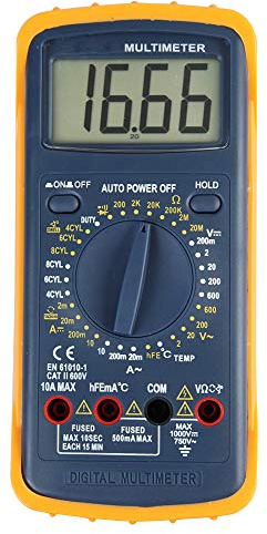 Duratool D03145 Automotive Digital Multimeter, 600V AC/DC,Black