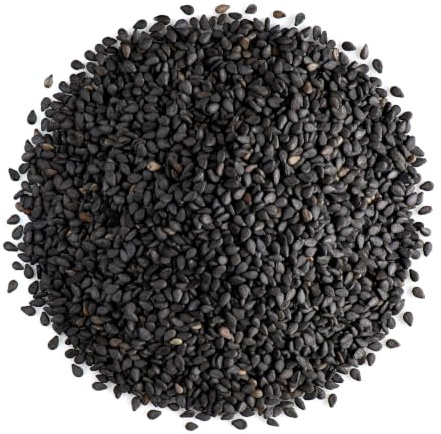 Graines de sésame noir bio - Graines de sésame brun entières crues premium | au goût grillé intense parfaites pour garnir sushis salades et pâtisseries