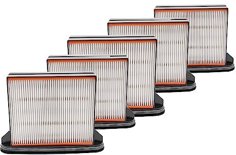 vhbw Set 5x Filters compatible with Spit AC1600, AC1625, AC1630P, AC1630PM Vacuum Cleaner - HEPA Filter, Allergy Filter