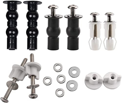 CENPEK Kit di fissaggio viti per sedile WC, viti di fissaggio a vite, accessori per fissaggio fissaggio hardware per viti di espansione utilizzati per fissare il sedile del water sul water