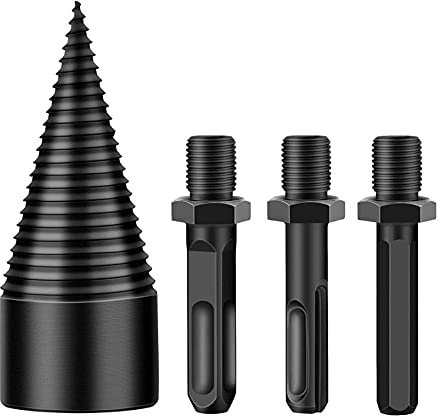 FURUIWUFENG Drill kit 3pcs Removable Wood Splitter Drill Bits High Speed Drill Bit Wood Drill Woodworking Firewood Log Splitter Drill Bit Cordless drill