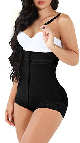 Chaierfei Fajas Colombianas Reductoras Y Moldeadoras Tummy Control Shapewear Butt Lifter Body Shaper for Women Plus Size Bodysuit Faja Post Surgery Compression Garment Waist Slimming Girdles