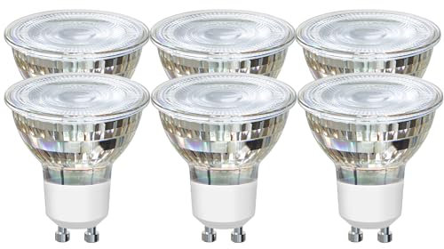 EXTRASTAR Bombillas LED GU10 5W, 425 Lúmenes, Luz Cálida 3000K, Lámpara Reflectora, No Regulable, 6 Pcs