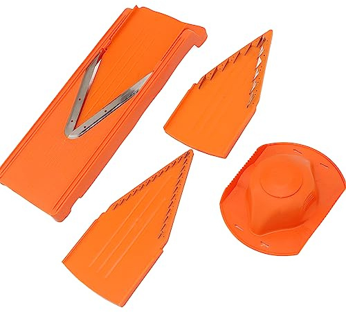 ZPSHYD Verstellbare Julienne,Mandolinenschneider Mit V-Klinge-Manueller Gemüseschneider Und-Hobel Mit Ultrascharfer Edelstahlklinge Und Handschutz