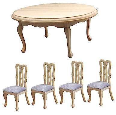 ibasenice 1satz Miniatur Möbel Für Tisch Und Stühle Maßstab Exquisites Design Für Miniaturhaus Dekoration Und Modellbau