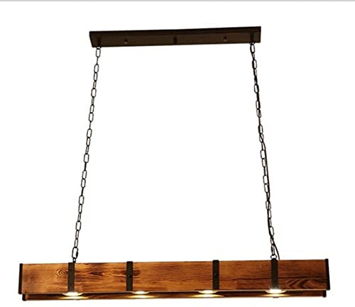 Moderne Hänge Pendelleuchten Rustikaler Bauernhaus-Holz-Kronleuchter Kücheninsel Lineare LED-Pendelleuchte Esszimmer Industrielle hängende Droplights for Wohnzimmer Restaurant Bar Billardtisch Beleuch