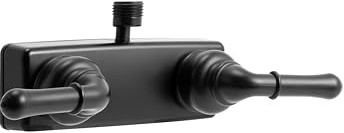 Dura Faucet DF-SA100C-MB Wohnmobil-Duscharmatur-Ventilumsteller mit klassischen Griffen, Mattschwarz