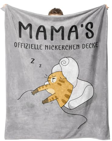 Juratar Mama Geschenk Kuscheldecke-Geschenk für Mama Geburtstag 157x132cm | Lustiges Mutter Geschenk Zum Geburtstag, Weihnachten oder Muttertag, Geburtstagsgeschenk für Mama, besonders weicher Qualität