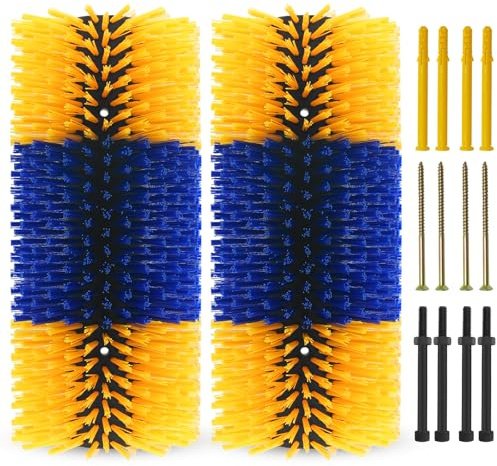 Livestock Scratching Brush Goat Scratcher Full Massage Grooming Brush with 8 Screws for Cattle, Sheep, Horses, Pigs