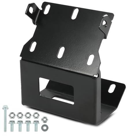 PIT66 ATV Winch Mount Plate Bracket Compatible with Honda Foreman TRX500 2014-2019/Fit Honda Rancher TRX420 2014-2019