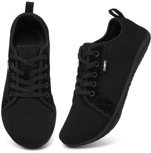 Geweo Barfußschuhe Sneaker Walking Schuhe Damen Herren Traillaufschuhe | Walking Schuhe Breite Barfuss Trail Laufschuhe Minimalistische Fitness Unisex Rutschfest Zehenschuhe Zero Drop Sohle Freizeit