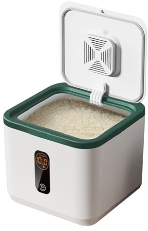 SMELEYOU Cereal Storage Containers Rice Container Airtight Dry Food Storage Container 10L Rice Bin Cereal Dispenser Box for Beans Flour Pet Food
