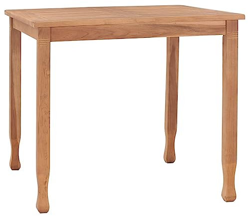 AUUIJKJF Home Items, Garten-Esstisch, 85 x 85 x 75 cm, massives Teakholz, Anzugmöbel