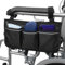 Bolsa Lateral para Silla de Ruedas con Bolsillos Bolsa de Accesorios para Sillas de Ruedas con Portavasos y Tira Reflectante para la Mayoría de Sillas de Ruedas, Andadores
