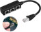 RJ45 Ethernet Splitter Cable de extensión LAN Splitter 1 Macho a 3 Puertos LAN Hembra Adaptador, Adaptador de Conector RJ45 Compatible con Cat5, Cat5e, Cat6, Cat7