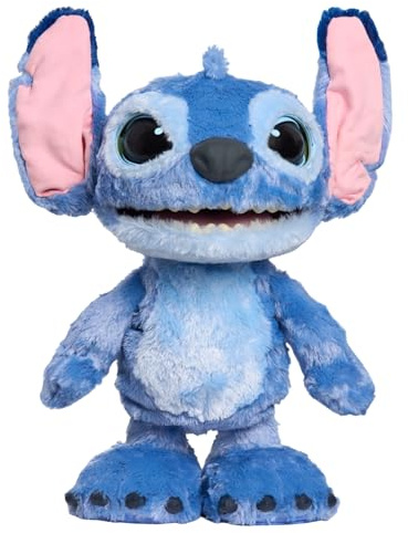 Disney Stitch Just Play Ultimate Interactive 17 Plush Toy, 100+ Sounds & Reactions, Inspired by Disney’s Live-Action Lilo & Stitch Film, New Movie Toy for Fans, Girls, Boys, Kids 3 and Up by