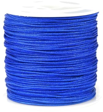 Xchon 1 rouleau de ficelle en nylon pour la fabrication de bracelets - 0,8 mm - 45 m - Cordon de nouage coloré pour perles et loisirs créatifs