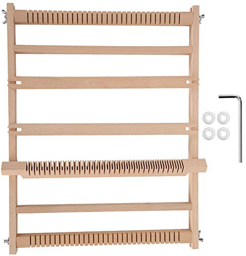 NDNCZDHC Webstühle aus poliertem Holz, DIY-Strickwebstühle, Webrahmen-Set zum Weben von Wandteppichen, Matten, Teppichen, Schals