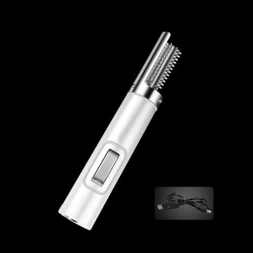 Elektrischer Fischschuppen-Entferner, Leistungsstarkes Fischschuppen Entferner Kit mit,Fischentschupper elektro Edelstahl,Fischschaber automatisch, wasserdicht, Wiederaufladbarer (white)