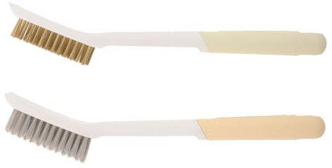 Healvian 2pcs Gas Stove and Oven Cleaner Brush Heavy Duty Wire and Cleaning Tools for Stovetops Grills and Fryers Effectively Removes Grease and Stains from Tight Corners and Gaps