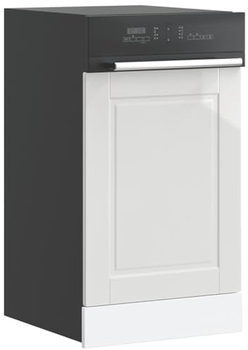 qohoio Pannello Lavastoviglie Porto Bianco Lucido 45x1,5x67 cm,Pannello Lavastoviglie da Cucina Moderno,Pannello Lavastoviglie-854129