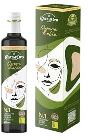 Costa d’Oro – Opere d’Olio N.1 500ML – Edizione Limitata. Un olio equilibrato con apertura di fruttato medio-leggero, ideale per piatti delicati come pesce di mare e lago e carni bianche.