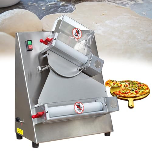 GESAIDES Automatic Pizza Dough Roller Sheeter Machine, Making 100-300mm Pizza Dough, Pizza Making Machine, Food Preparation Equipment