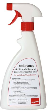 Redstone Schimmelpilzvernichter Vivo 0,5L – Effektiver Sporenvernichter gegen Schimmel & Bakterien – Tiefenwirksame Desinfektion ohne Chlor & Alkohol – Umweltfreundlich & geruchlos