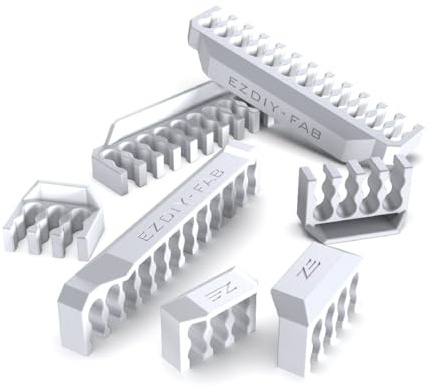 EZDIY-FAB Kit de Peigne pour Câble Blindé pour Extensions de Câble d'Alimentation 16AWG, 18AWG, Inclut 4 x 24P + 16 x 8P + 8 x 6P - Blanc