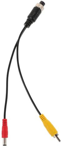 Alipis Câble D'extension en Plastique avec Connecteur Mâle Courant Continu pour Systèmes de Caméra de Recul et Navigation, Support Multidevice, pour Mise à Niveau du Système de