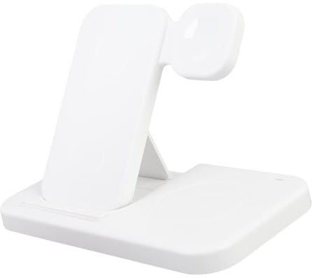 Jectse Station de Charge sans Fil, 4 sur 1 15W Support de Chargement de Chargeur Pliable Magnétique, Chargeur sans Fil Rapide Portable pour écouteurs de Montre Téléphonique