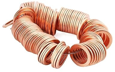 Junta de Cobre sólida for Sellado, arandela, tapón de cárter, Aceite for Barco, Anillo de Sellado Plano, Herramienta, Accesorios de Hardware(M12x16x1 (20pcs))